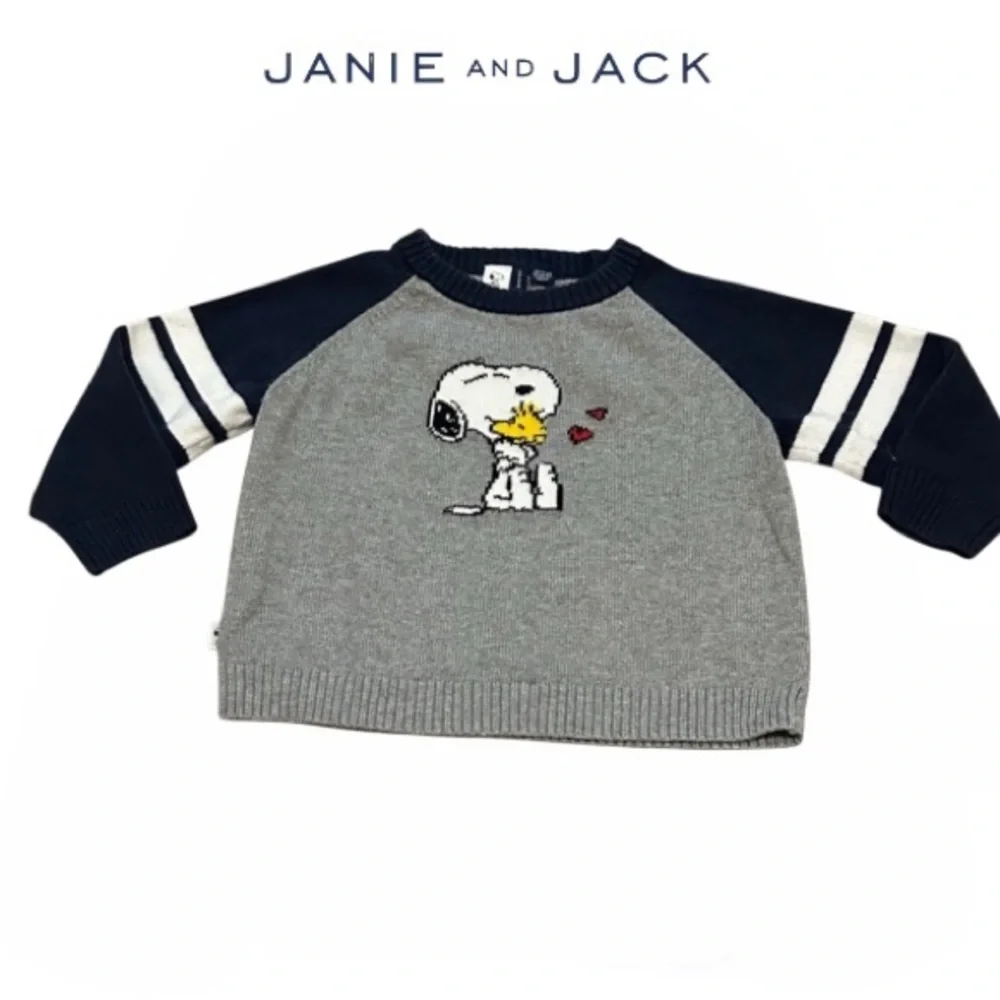 🛍️SALE🛍️ Janie and Jack Sweater PEANUTS™ Snoopy And Woodstock Sweater - Picture 2 of 6